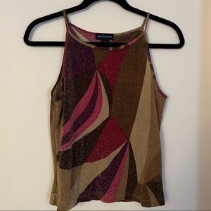 Ann Taylor Shimmer Printed Tank